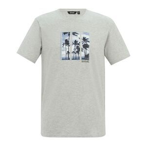 Regatta Mens Cline IX Palm Tree T-Shirt / Grey Marl
